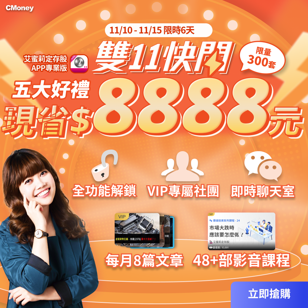 艾蜜莉定存股 App 雙 11 快閃社群素材